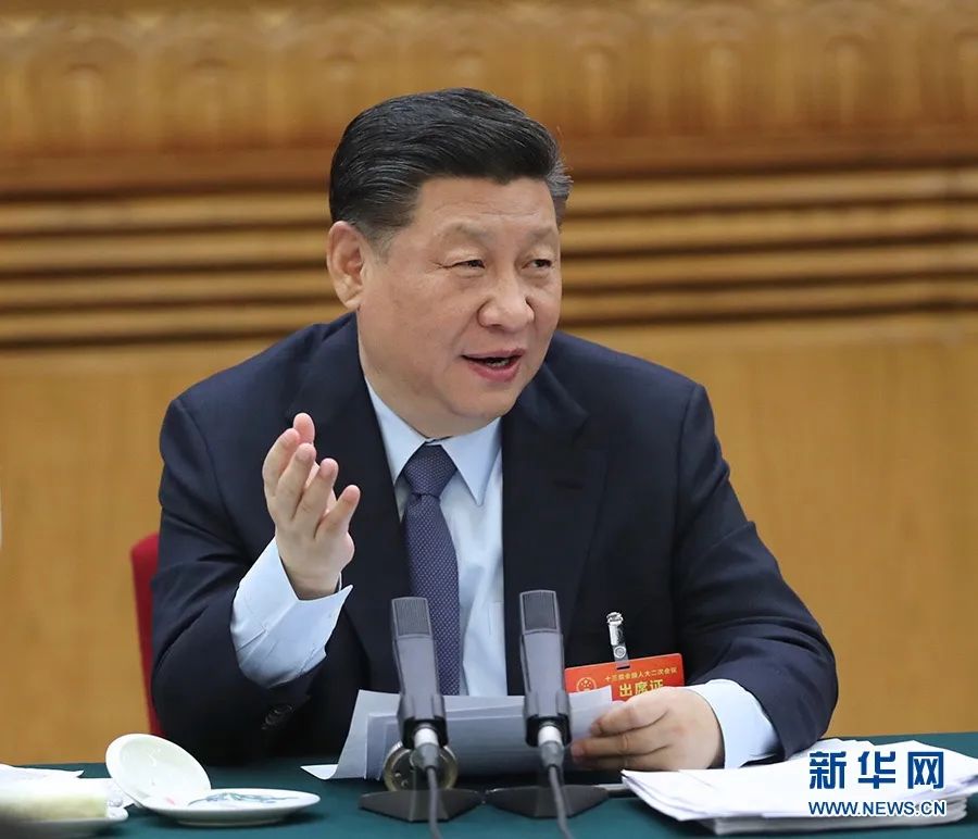 2019年3月7日，習近平參加十三屆全國人大二次會(huì )議甘肅代表團的審議。新華社記者 鞠鵬 攝